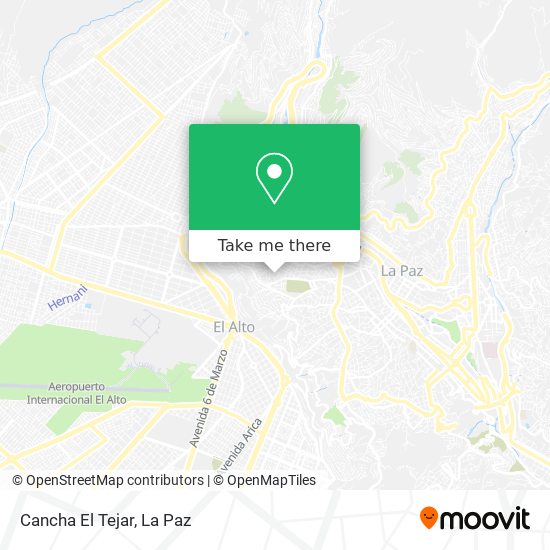 Cancha El Tejar map