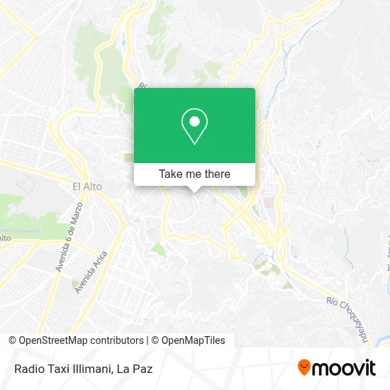 Mapa de Radio Taxi Illimani