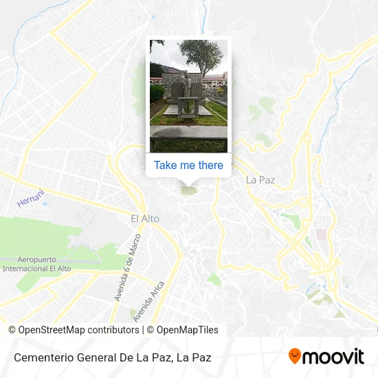 Cementerio General De La Paz map