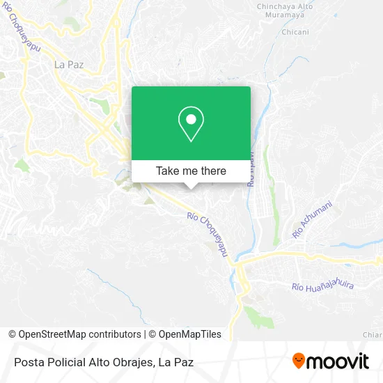 Mapa de Posta Policial Alto Obrajes