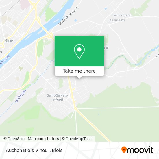 Mapa Auchan Blois Vineuil