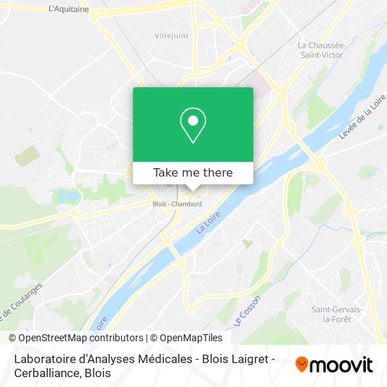 Laboratoire d'Analyses Médicales - Blois Laigret - Cerballiance map