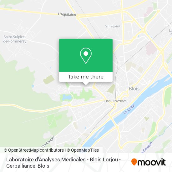 Laboratoire d'Analyses Médicales - Blois Lorjou - Cerballiance map