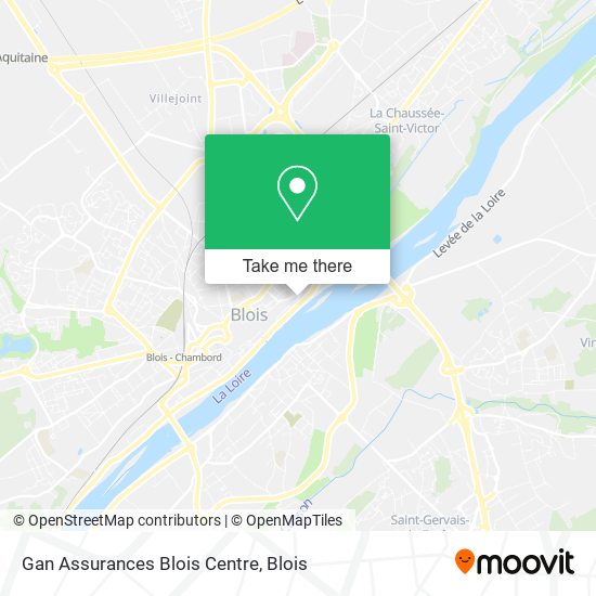 Mapa Gan Assurances Blois Centre