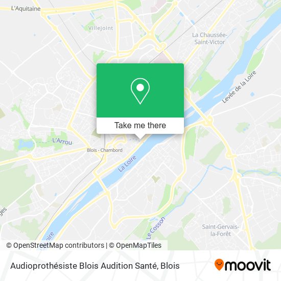 Mapa Audioprothésiste Blois Audition Santé