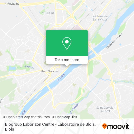 Mapa Biogroup Laborizon Centre - Laboratoire de Blois