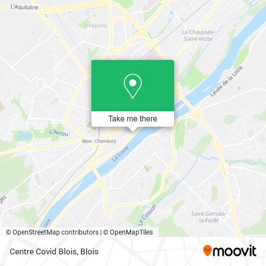 Centre Covid Blois map