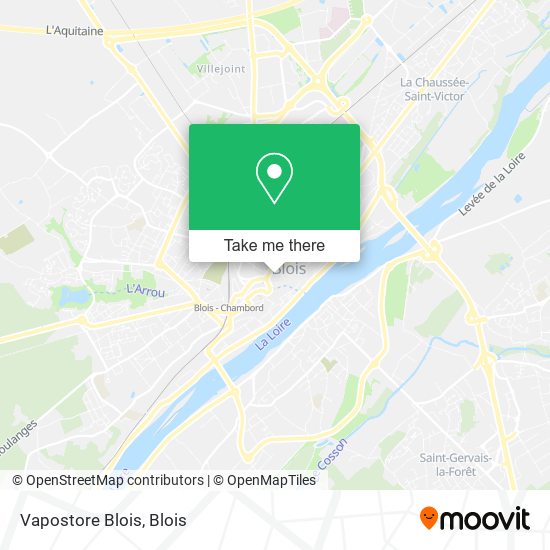 Vapostore Blois map