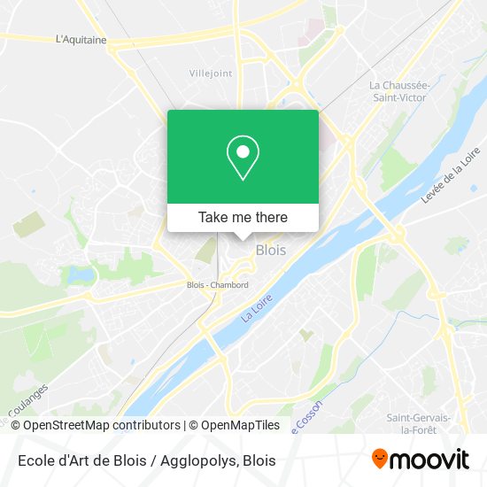 Mapa Ecole d'Art de Blois / Agglopolys