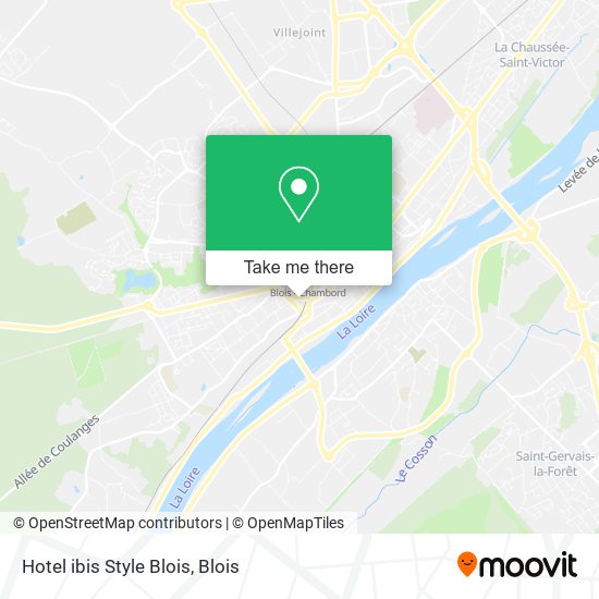 Mapa Hotel ibis Style Blois