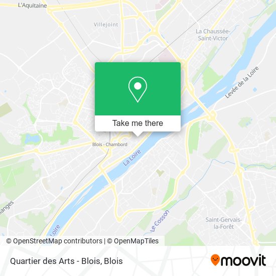 Mapa Quartier des Arts - Blois