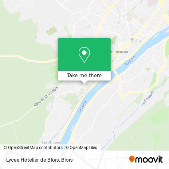 Mapa Lycee Hotelier de Blois