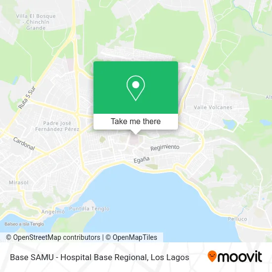 Base SAMU - Hospital Base Regional map