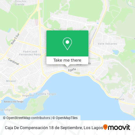 Mapa de Caja De Compensación 18 de Septiembre