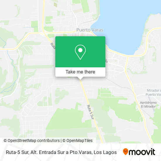 Ruta-5 Sur, Alt. Entrada Sur a Pto.Varas map