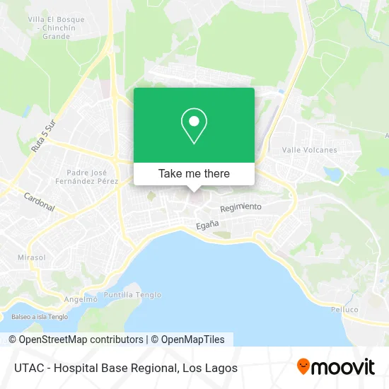 UTAC - Hospital Base Regional map