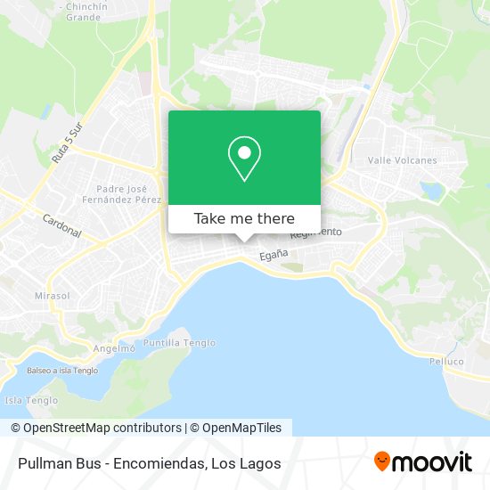 Mapa de Pullman Bus - Encomiendas