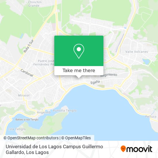 Mapa de Universidad de Los Lagos Campus Guillermo Gallardo