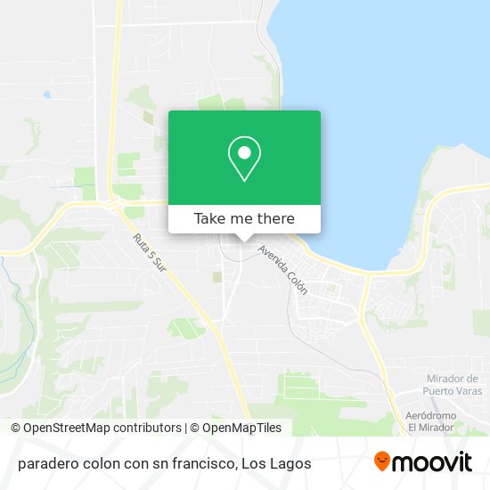 Mapa de paradero colon con sn francisco