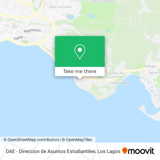 Mapa de DAE - Direccion de Asuntos Estudiantiles