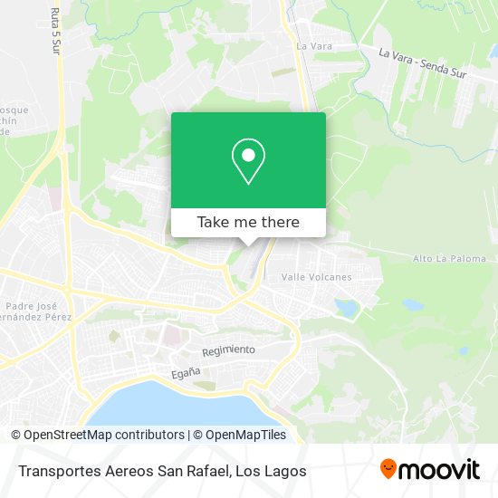 Mapa de Transportes Aereos San Rafael