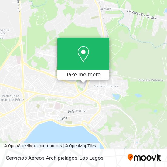 Mapa de Servicios Aereos Archipielagos
