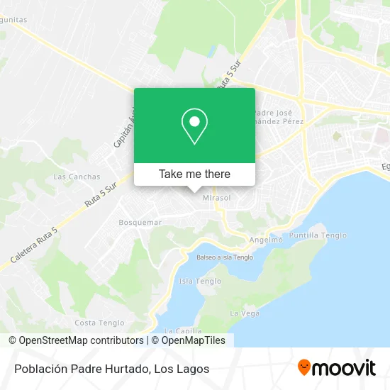 Población Padre Hurtado map