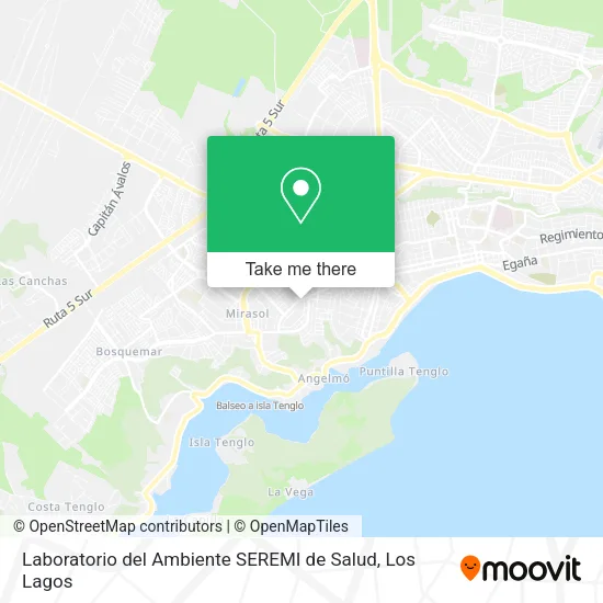Mapa de Laboratorio del Ambiente SEREMI de Salud