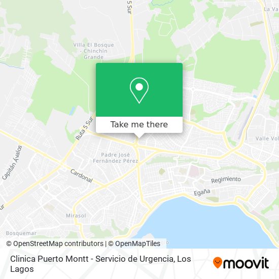 Clinica Puerto Montt - Servicio de Urgencia map