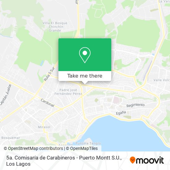 5a. Comisaría de Carabineros - Puerto Montt S.U. map