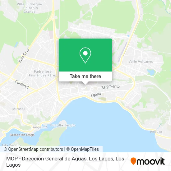 Mapa de MOP - Dirección General de Aguas, Los Lagos