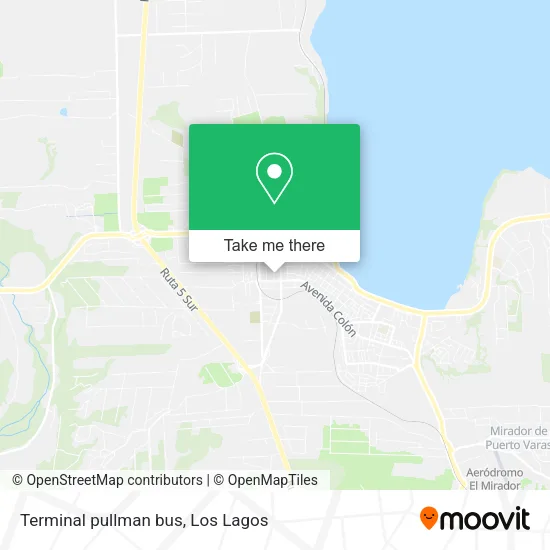 Mapa de Terminal pullman bus