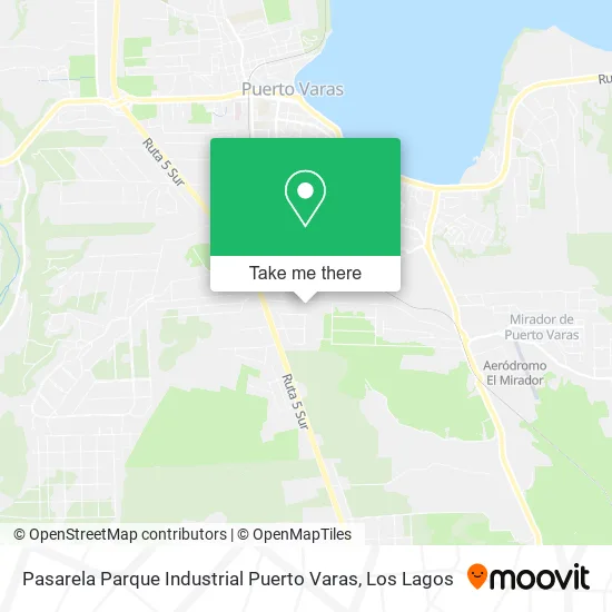 Pasarela Parque Industrial Puerto Varas map