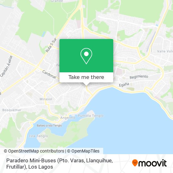 Mapa de Paradero Mini-Buses (Pto. Varas, Llanquihue, Frutillar)