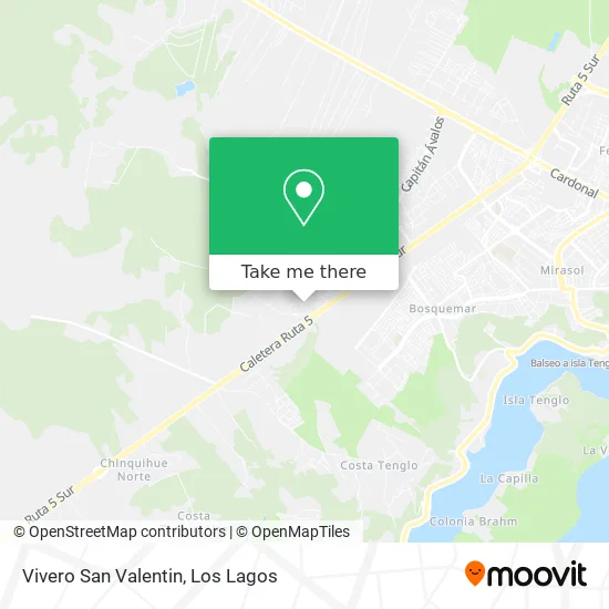 Vivero San Valentin map