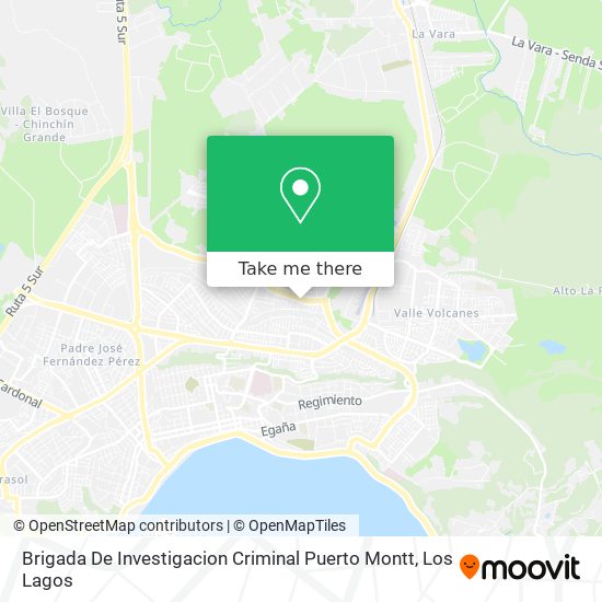 Mapa de Brigada De Investigacion Criminal Puerto Montt