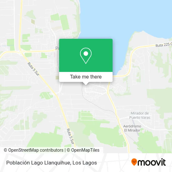 Población Lago Llanquihue map
