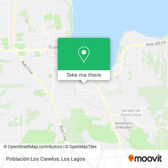 Población Los Canelos map