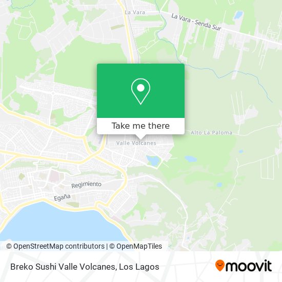 Breko Sushi Valle Volcanes map