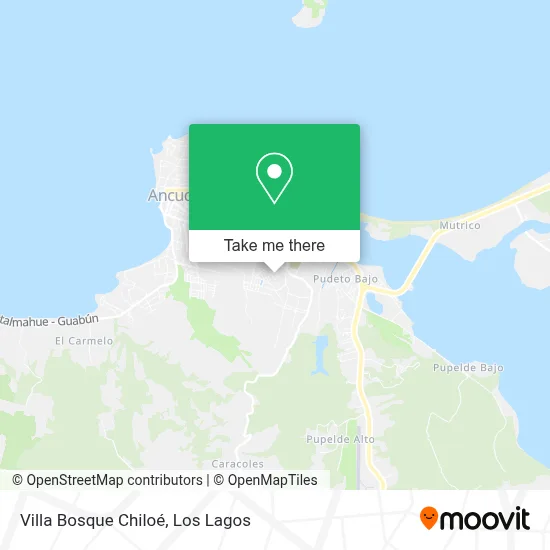 Villa Bosque Chiloé map
