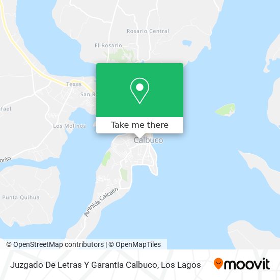 Mapa de Juzgado De Letras Y Garantía Calbuco