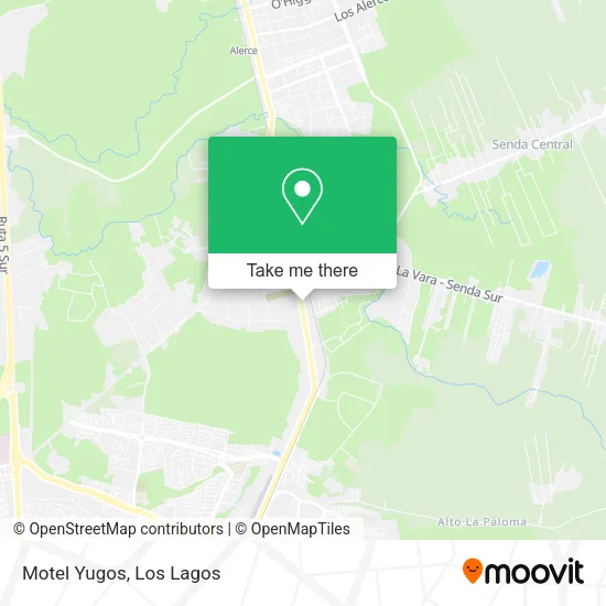 Motel Yugos map