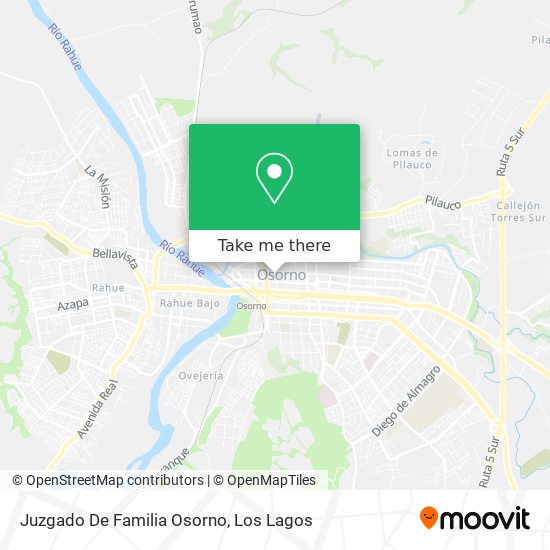 Juzgado De Familia Osorno map