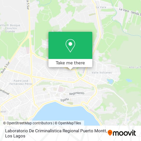 Laboratorio De Criminalística Regional Puerto Montt map