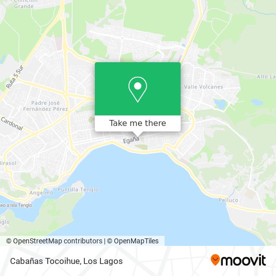 Mapa de Cabañas Tocoihue