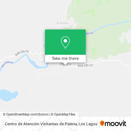 Mapa de Centro de Atención Visitantes de Palena