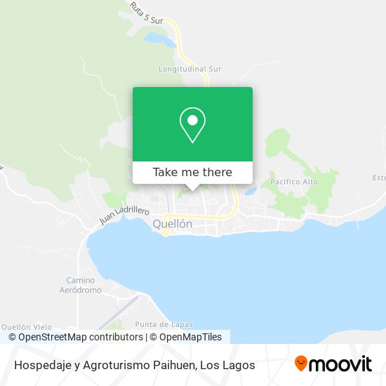 Mapa de Hospedaje y Agroturismo Paihuen