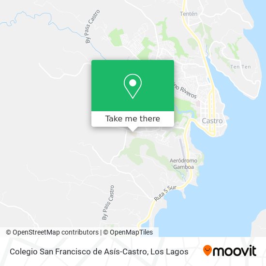 Colegio San Francisco de Asís-Castro map