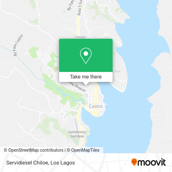 Servidiesel Chiloe map