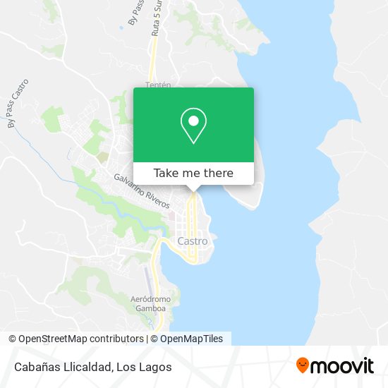 Cabañas Llicaldad map